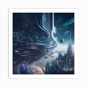 Futuristic City 28 Art Print