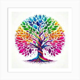 Rainbow Tree Of Life Art Print