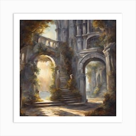 Castle Courtyard Art Print