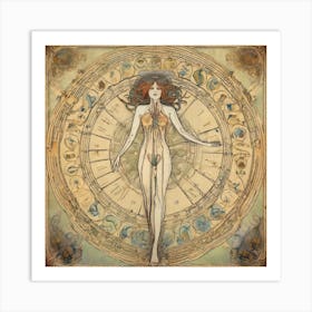 Astrological Nouveau Chart Series - 4 Art Print