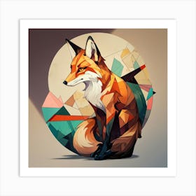 Cubism Art, Fox Art Print