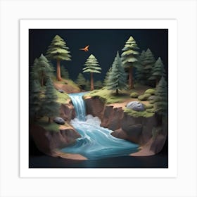 3d Landscape Art Print