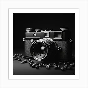 Black And White Camera Art Print