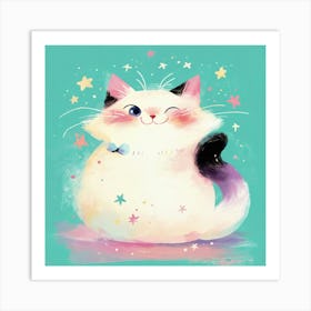 Kawaii Cat Art Print