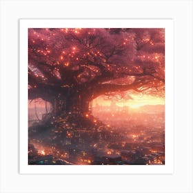 Cherry Blossom Tree Art Print