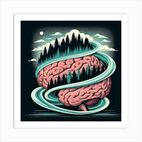 Brain Trees Forest Art Print