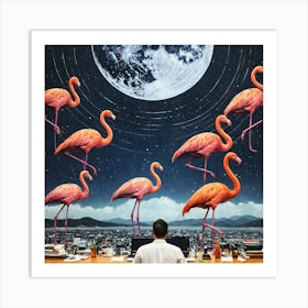 Flamingos 20 Art Print