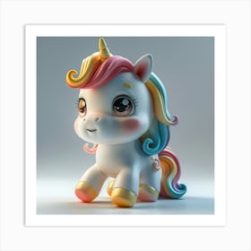 Cute Unicorn 883 Art Print