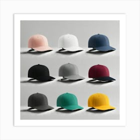 Baseball Caps 1 Art Print