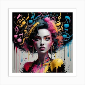 Music Girl Art Print