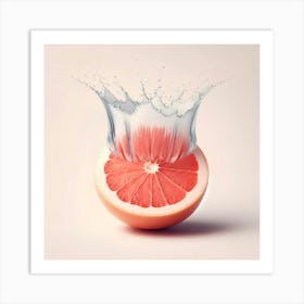 Grapefruit Splash 1 Art Print