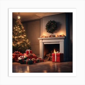 Christmas In The Living Room 34 Art Print