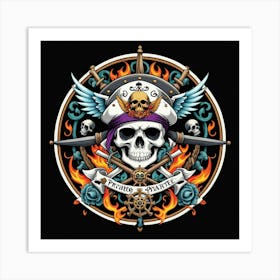 Skull And Crossbones Art Print