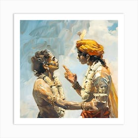 Krishna And Rama Art Print