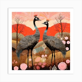 Bird In Nature Emu 2 Art Print