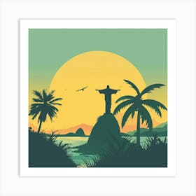 Sunset In Rio 1 Art Print