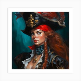 Pirate Girl Art Print