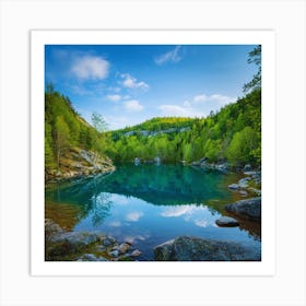 Lake In The Woods Art Print