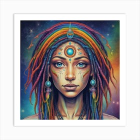 Psychedelic Woman Art Print