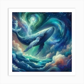 Whale In The Sky 1 Art Print