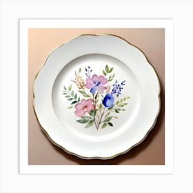 Plate with Lily Of The Valley Art Art Print