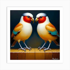 Two Birds Showing Love2 (1) Art Print