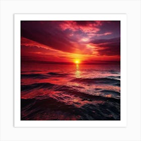 Sunset Over The Ocean 134 Art Print