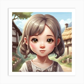 Charming Village Cutie Art Print