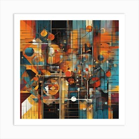 Abstract Painting Expressionism Geometric Creativity Artwork Art Print