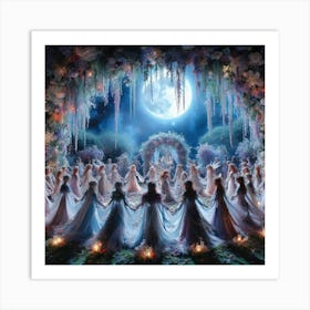 Fairytale Wedding paintings art print Art Print