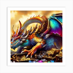 Colorful Dragon Art Print