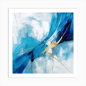 Abstract Blue Painting Art Print