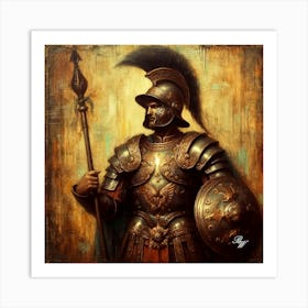 Golden Knight In Full Armor 4 Copy Art Print