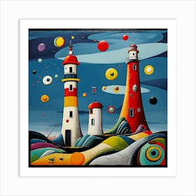 Lighthouses 1 Art Print