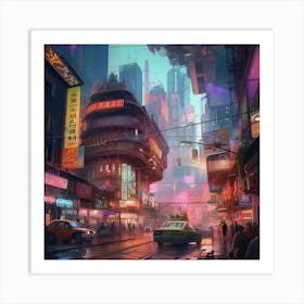 Futuristic City 13 Art Print