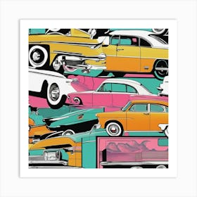 Vintage Cars Art Print