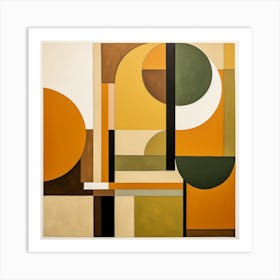 Abstract Shapes Warm Neutral Colors 2 Art Print