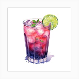 Hibiscus Cocktail 1 Art Print