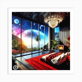 Galaxy Bedroom 1 Art Print