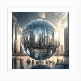 Futuristic Cityscape 86 Art Print