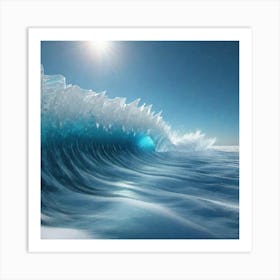 Icy ocean waves Art Print