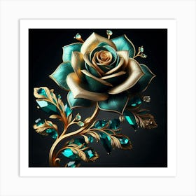 Rose Brooch Art Print