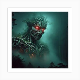 Colossus: Ancient Sentinel of the Misty Wilds. Art Print