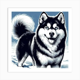 Husky dog 10 Art Print