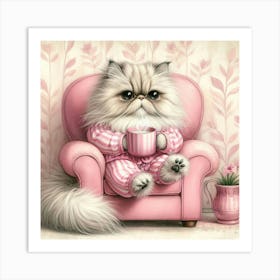 Cat In Pajamas 1 Art Print