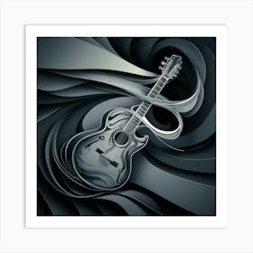 Abstract Guitar Art Print