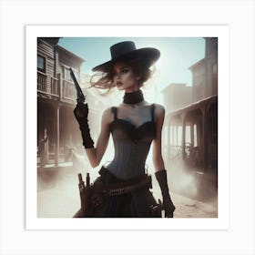 Sexy Cowgirl Art Print