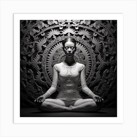 Meditating Woman Art Print