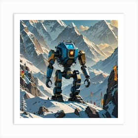 Robot In Himalaya Art Print