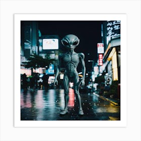 Alien In The City Art Print